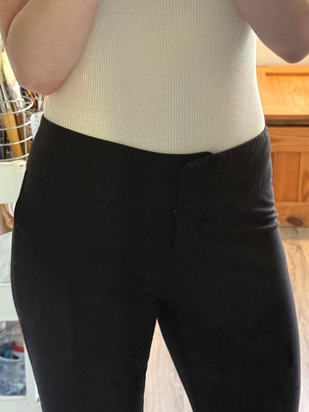 Vintage Low-Rise Kenneth Cole New York Women's Black Trousers